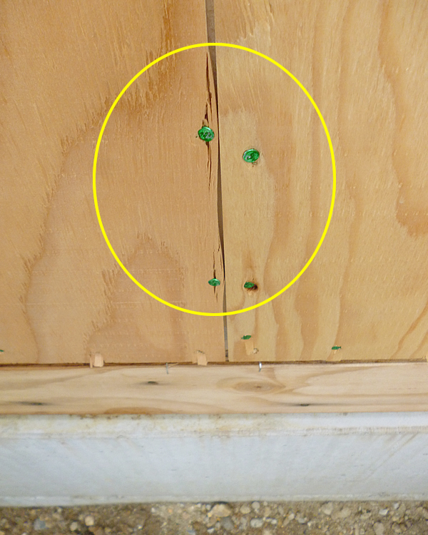 これではツーバイフォーの耐力壁が意味をなしません