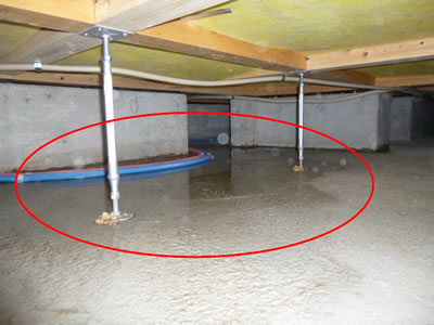 床下漏水（配管から水漏れ）